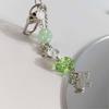 Portable Colorful Beaded Keychain Cat and Four Leaf Clovers Key Chain Jewelry for Stylish Women Trendy Bag Pendant