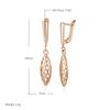 Simple Glossy Dangle Earrings For Women Fashion  Rose Gold Color Accessories High Quality Daily Fine Jewelry