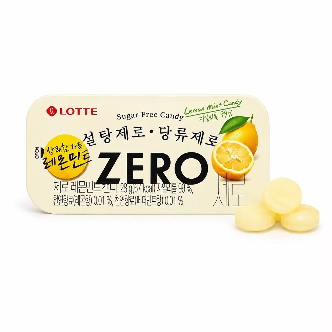 LOTTE Zero Mint Candy #Lemon 28g 28g