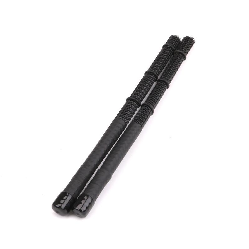 2pcs Jazz Drum Brushes Retractable Nylon Bristle Drum Sticks Percussion Drumsticks Musical Accessories for W/ Rubber Han