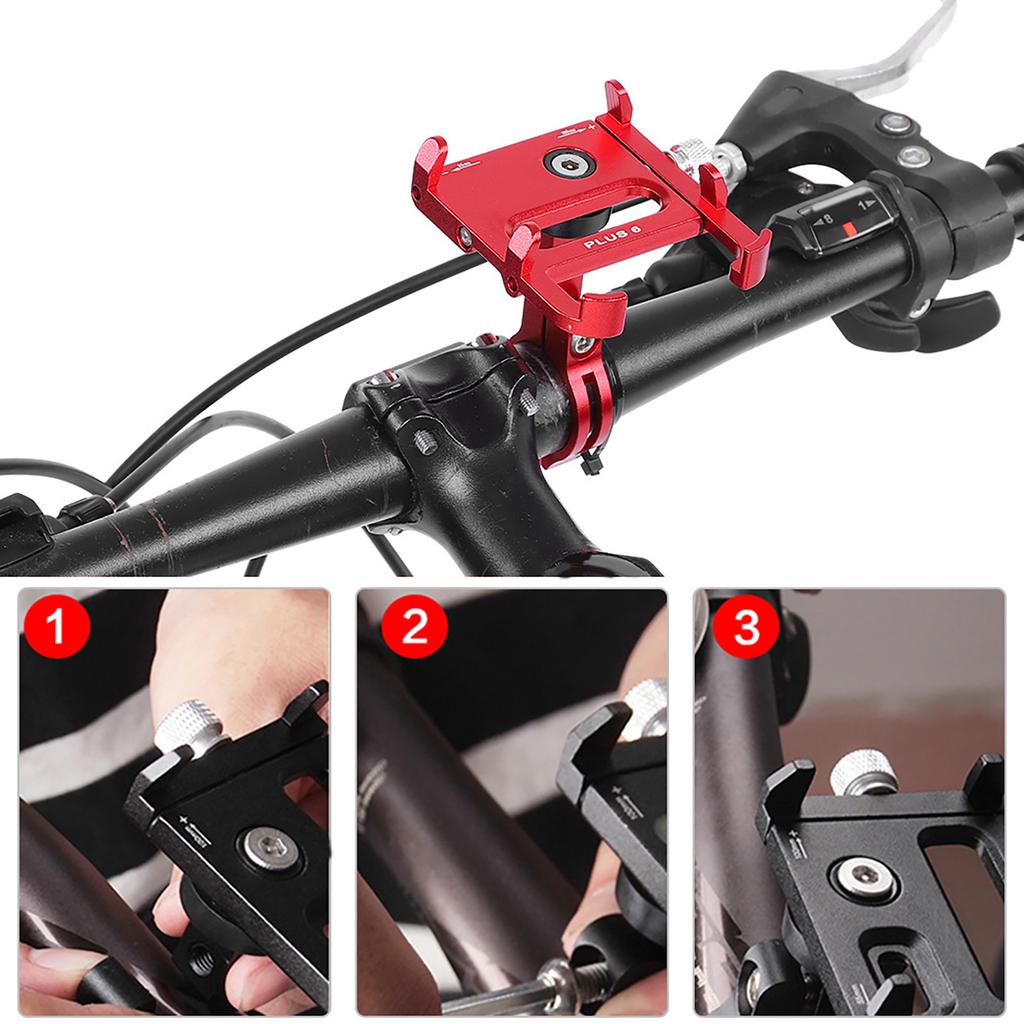 Road   Mountain Bike Mobile Phone Holder with 360 Degree Rotation Black