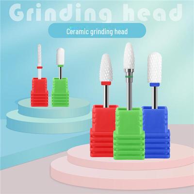 Nail Art Ceramic Bullet Grinding Head for Electric Nail Machine