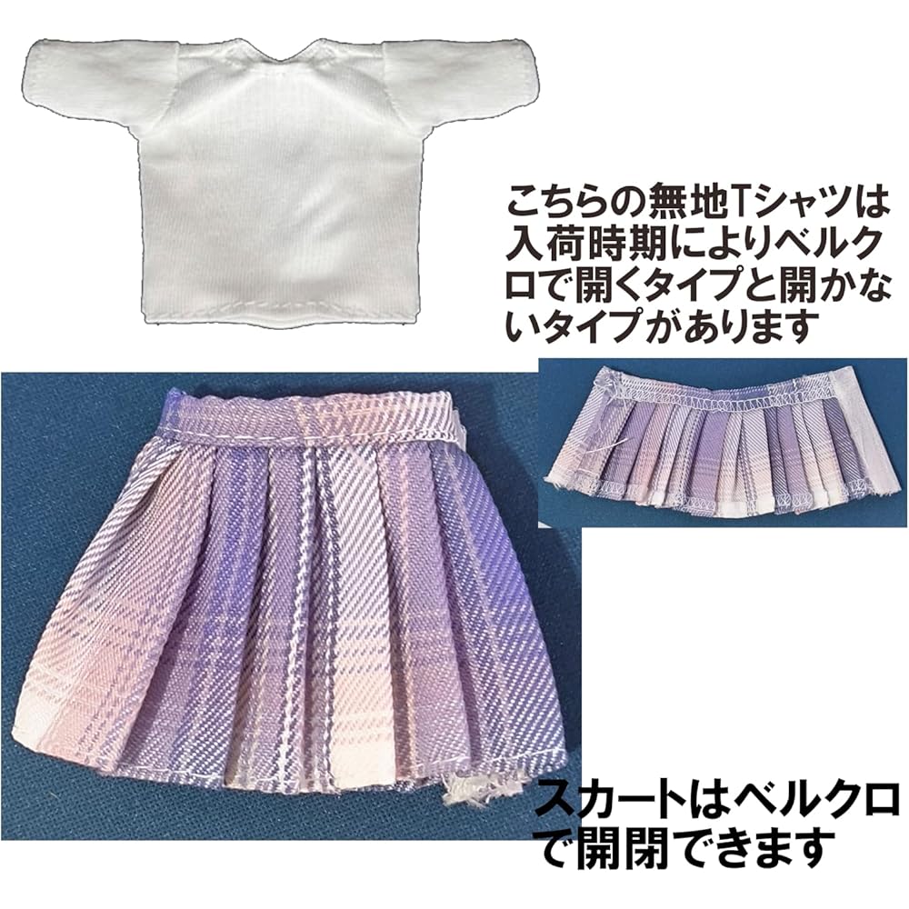 Olyoly 1/6 Doll Outfit Set T-Shirt Denim Shorts Cute Top and Bottoms for 30cm Miniature Dolls