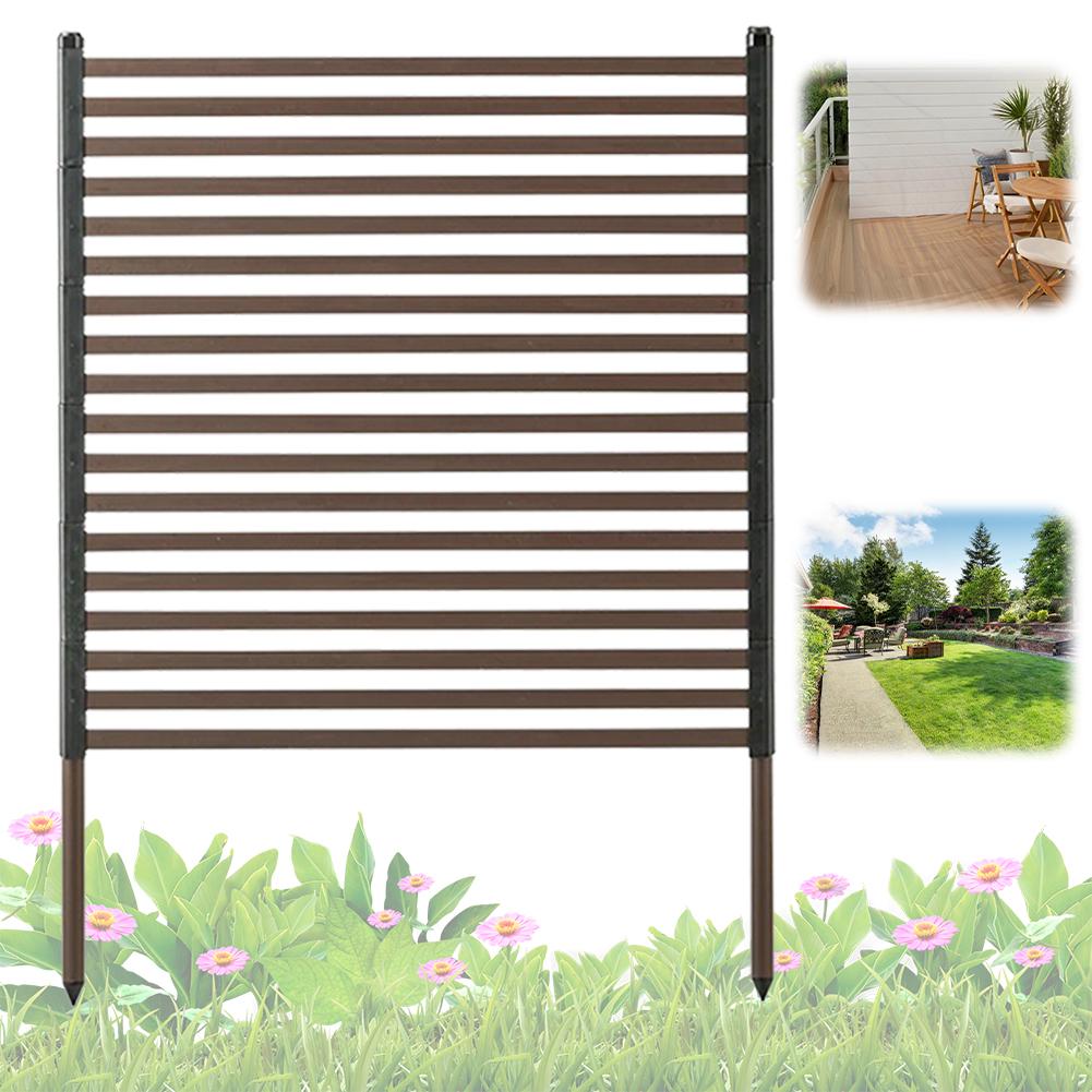 3 Ft W X 4 Ft H Metal Outdoor Privacy Screen PE-Coating Steel Pipes Privacy Fence Fence Panel for Outside Backyard Garden Patio