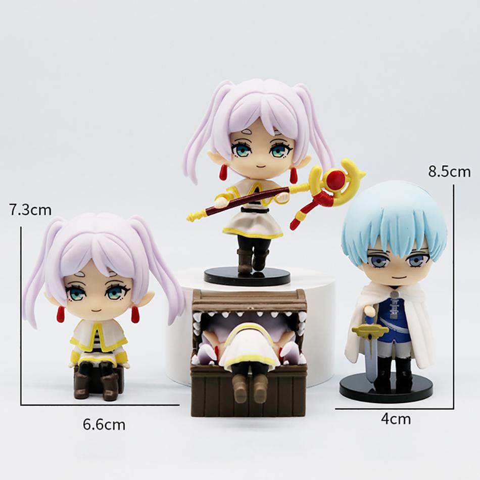 4Pcs/1Set Sousou no Frieren Frieren Figure Mimic Himmel Model Toys Aciton Figure Set Ornament Collection Doll 6.5-8.5CM