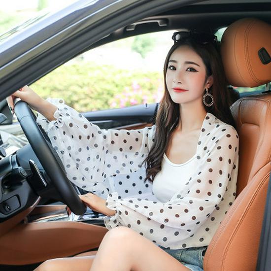 Women's Chiffon Anti-UV Long Sleeve Driving Scarf