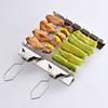 3-Prong BBQ Skewers Set Stainless Steel Grill Skewers with Push Slider Bar Dishwasher Safe Three-Prong Kabob Sticks for Meat Veggies Shrimp