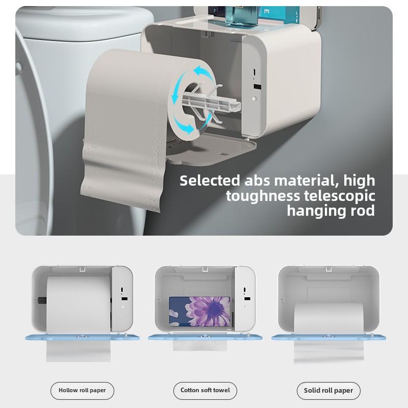 Toilet, Toilet, Toilet Tissue Box, Induction Automatic Paper Output, No Punching, Waterproof Wall-mounted Paper Drawing Roll Box