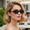Retro Oval Cat Eye Sunglasses for Women - European & American Fashion