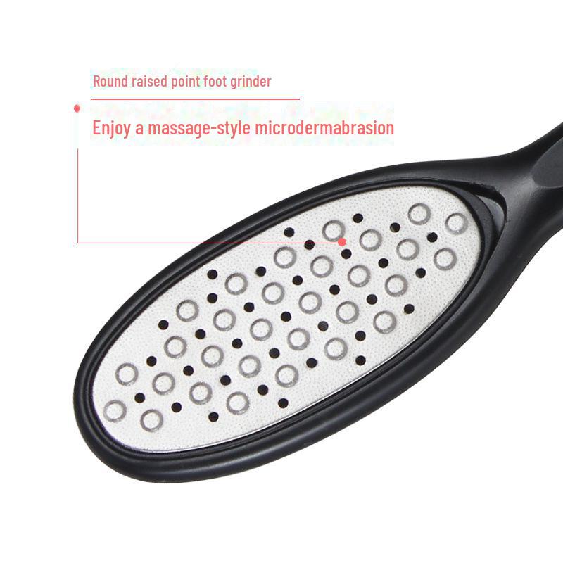 Black Foot Scrubber Pedicure Set - 7-Piece Tool Kit for Removing Dead Skin and Calluses