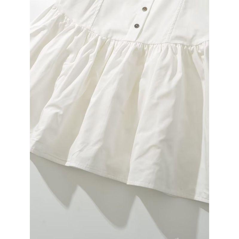 Kaslead Women's Clothing Fashion Waist Trimming Casual Large Skirt
