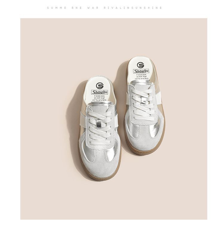 

2025 лето новые тапочки кеды без задника немецкие тренировочные баотоу шлепки взрыв легкие высокая ценность для выхода японские инс 40 серебряный