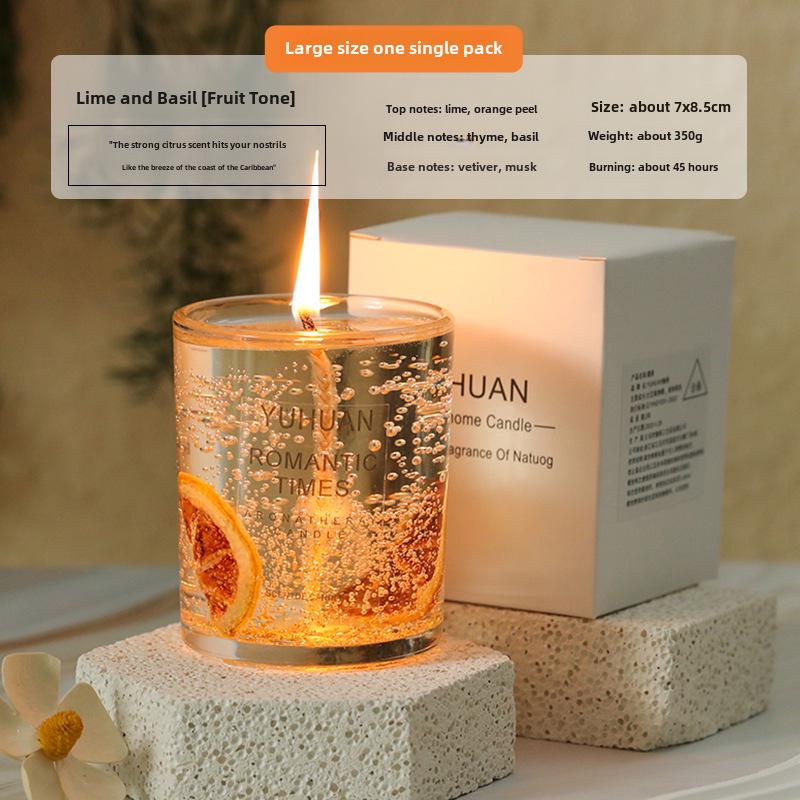 DIY Real Flower Jelly Scented Candle Cup - Creative Souvenir Gift for Girls' Bedroom with Long-Lasting Fragrance.