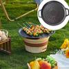 Padella per Griglia BBQ Antiaderente Stile Coreano Rotonda in Pietra Maifan Piatto per Arrosto Teppanyaki per Campeggio all'Aperto Induzione