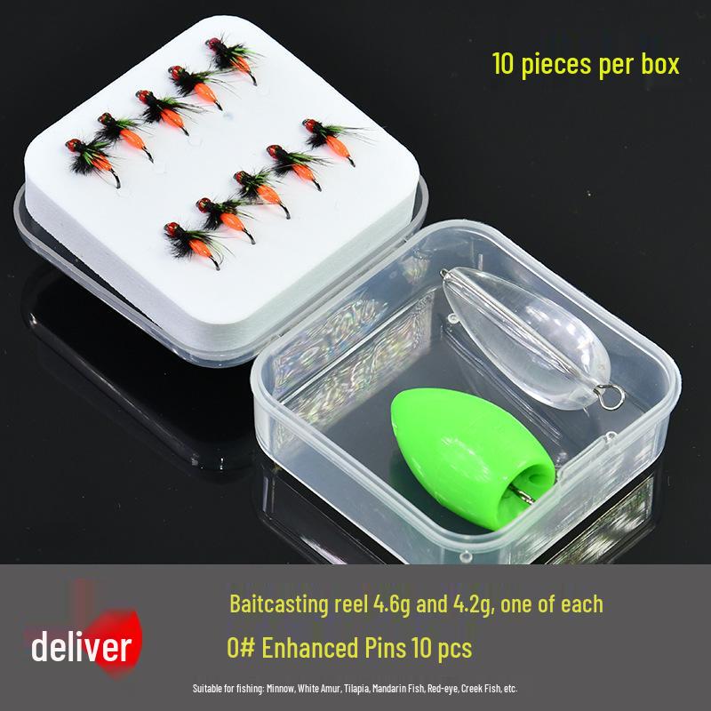 White Strip Fishing Rig: Micro Lure Baits, Mosquito Fly Hooks, Feather Lure, and Imitation Melon Seed Bait