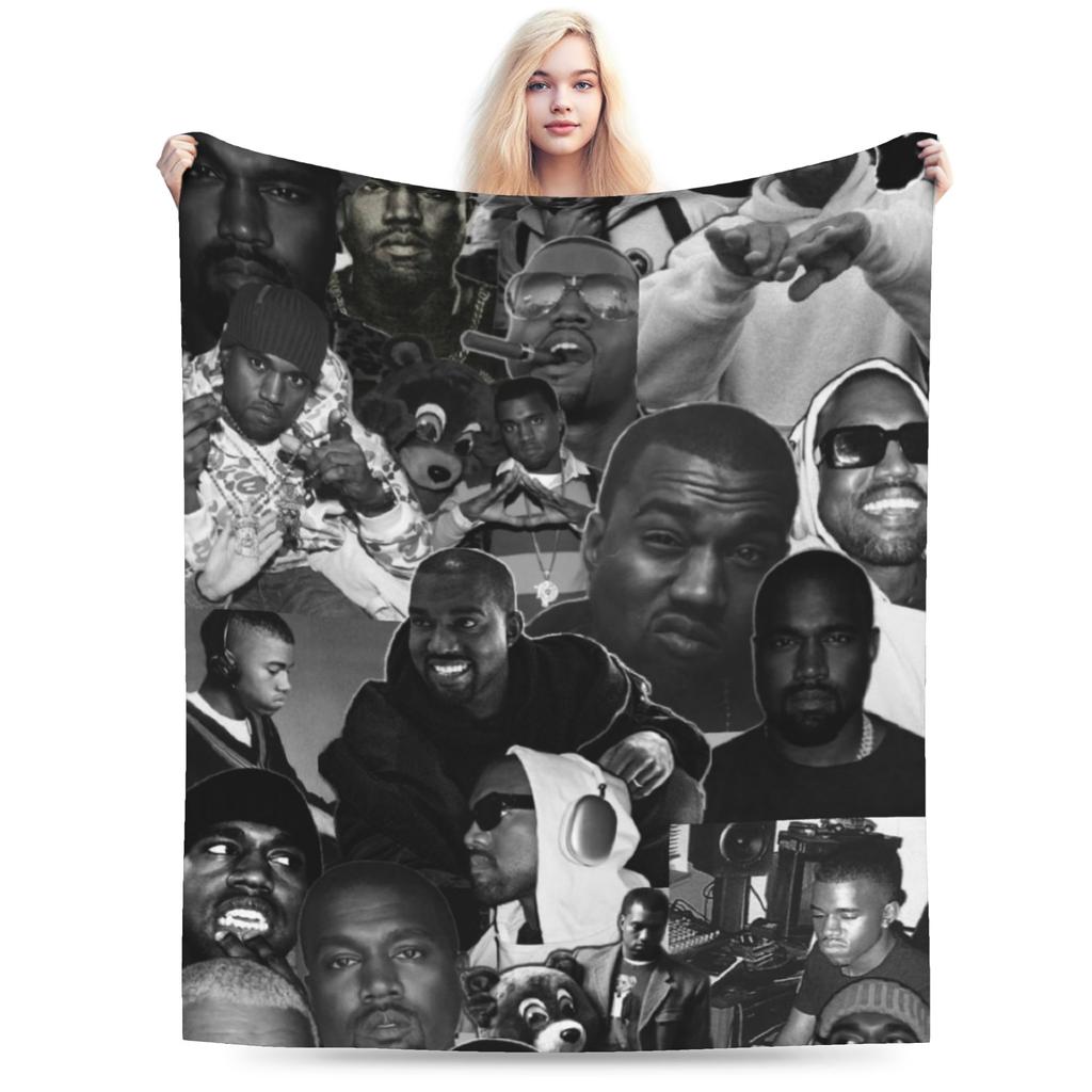 Kanyes Wests Blanket Super Soft Warm  Throw Blankets for Bed 50x60 Inch Multiple Sizes Rug Piece
