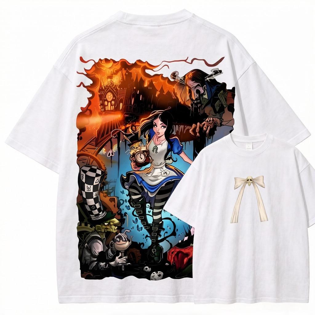 

Anime Lover Washed T Shirt Year Round Clothing Personality Clothes Unisex High Quality Product Tee 3XL