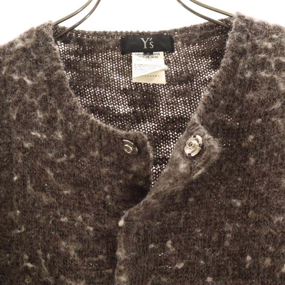 Y's Made In Japan Long Sleeve Knit Cardigan 2 Brown Youji Yamamoto Men's Used