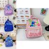 Stitch Flower Pattern Kids Backpack With Breathable Nylon For Elementary School Children