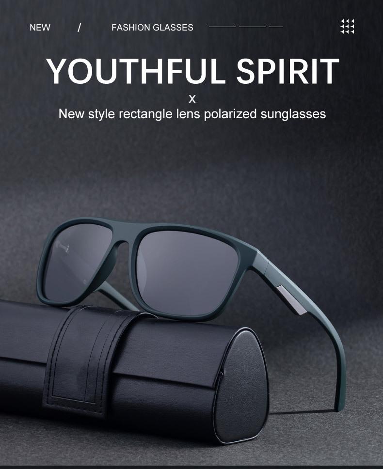 2026 Men's Retro Square Frame Polarized Sunglasses for Outdoor Driving