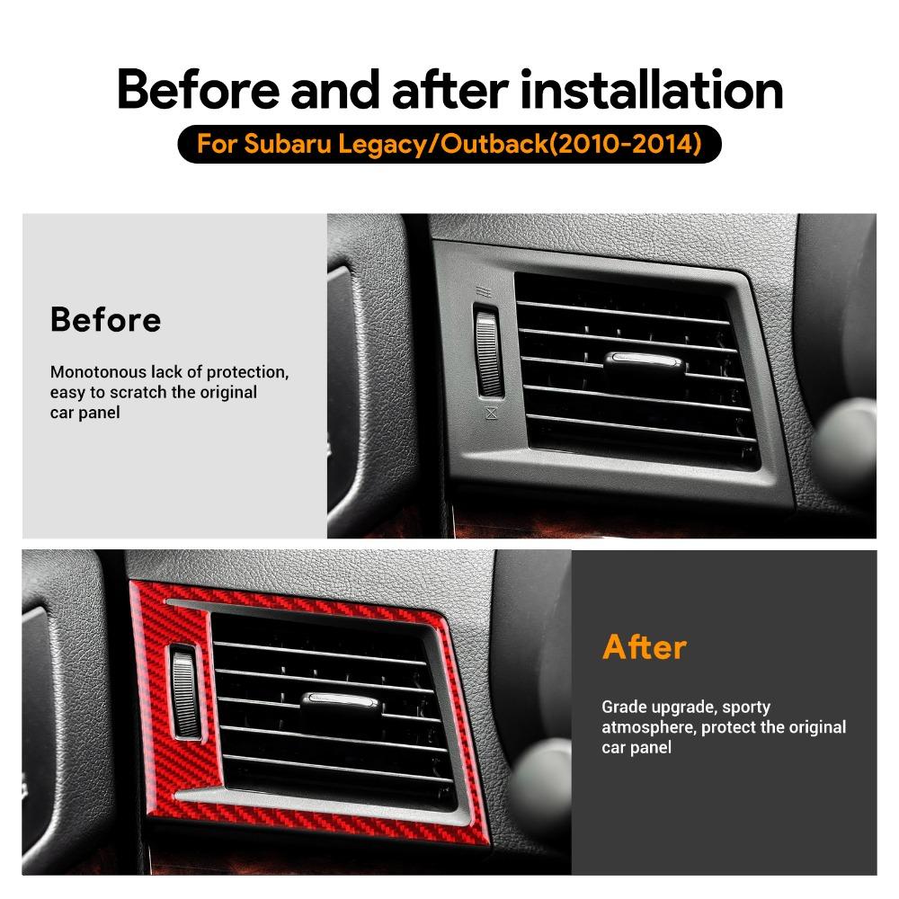 Air Conditioner AC Vent Outlet Trim For Subaru Legacy Outback 2010-2014 Car Interior Dashboard Side Decoration Cover