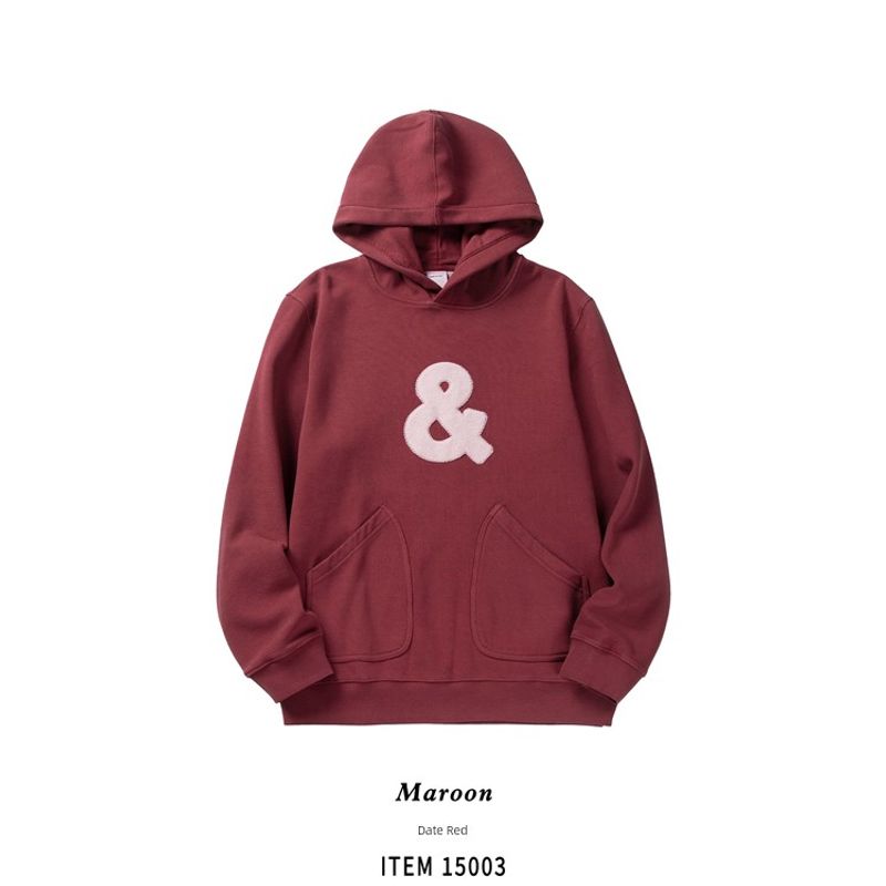 American Retro Heavy-Duty Washed 520g Heavyweight Sweatshirt for Men, Winter Fleece-Lined Thickened Foreign Trade Men s Casual Jacket Jujube Red XL