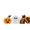 Hot-selling Halloween creative cute ghost layered tray decoration ghost desktop decoration wooden ornaments