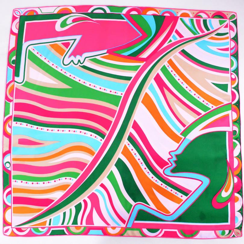 [BYSIFA]Autumn Winter Twill Large Square Pink Twill Scarves Headscarves 90*90cm Fashion Accessories Ladies Multi Head Scarf Cape