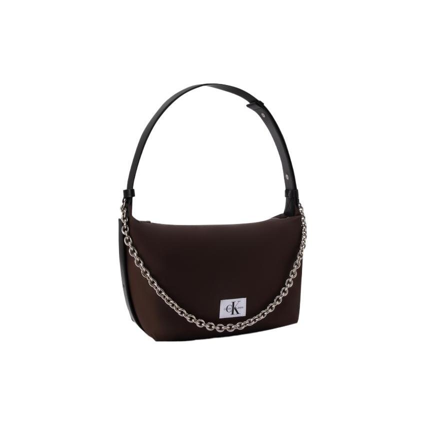 New CK/Calvin Klein Fabric Shoulder Bag, Dumpling Bag, Handbag, Shoulder Bag Women's Coffee DH3493-947