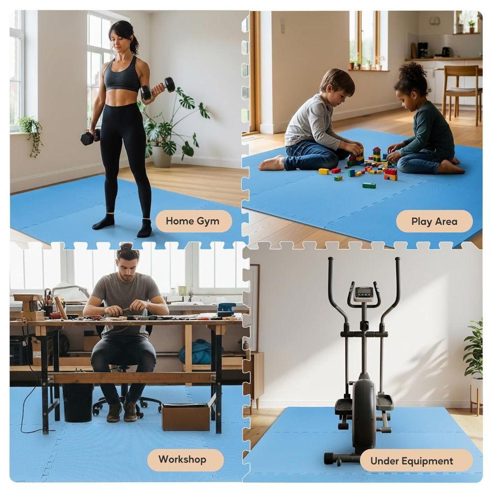 Safe Workout Protective Padding Fitness Flooring  for Home Gym Gear & Kids' Playroom