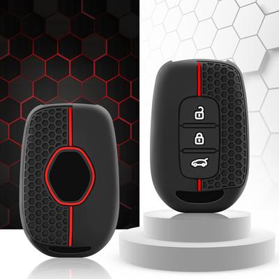Silicone Rubber Car Key Case Shell For Renault Duster Dacia Scenic Master Megane 2016 2017 Fob 3 2 Button Remote Key Cover