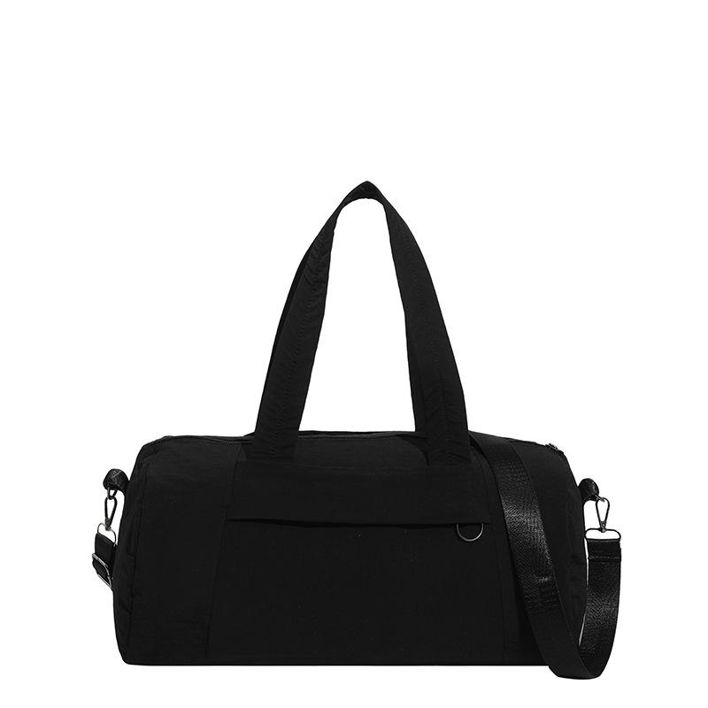

Casual bowling bag lightweight nylon portable tote bag large capacity short trip shoulder bag чёрный