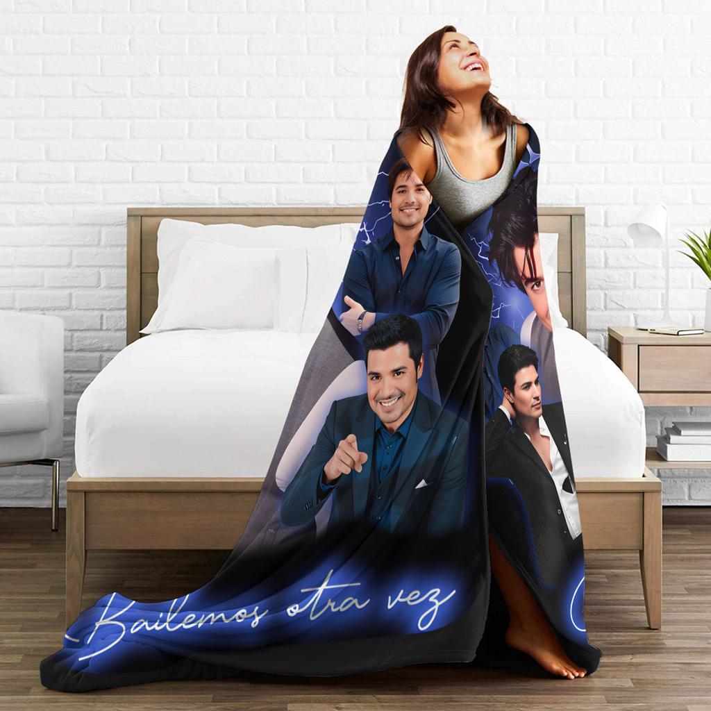 Chayanne Singer Warm Soft Blanket Camping Plush Throw Blanket Funny Outdoor Flannel Bedspread Sofa Bed Cover