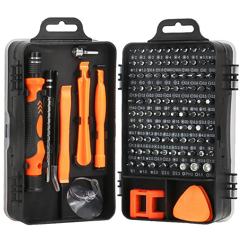 Multi-purpose clock mobile phone disassembly and maintenance screwdriver batch screwdriver 115-in-1 tool screwdriver set