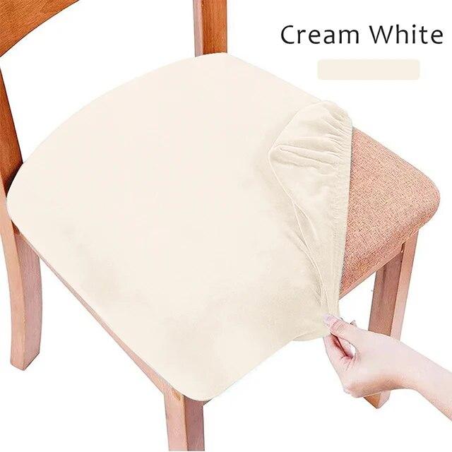 Pokrowiec na krzesło do jadalni Velvet Soft Stretch Chair Protector Covers, łatwy w montażu, zdejmowany pokrowiec na krzesło, luksusowy wystrój