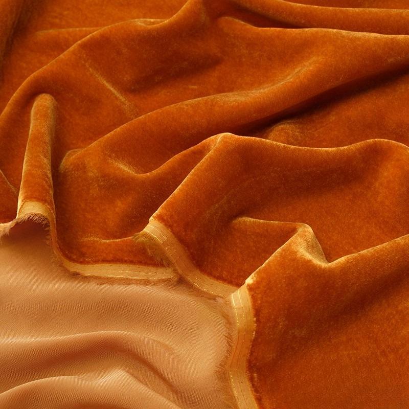 100x140cm Silk Velvet Fabric Solid Color Velvet Clothing Fabric for DIY Sewing Party Dress Cheongsam Designer Cloth