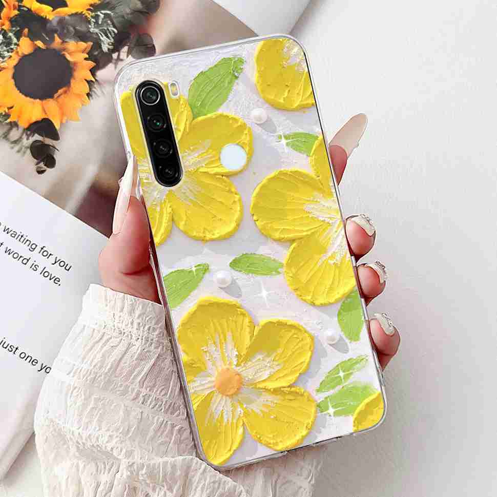 For Xiaomi Redmi Note 8 Case Vintage Dragon Luxury Flower Soft Silicone TPU Cover For Redmi Note8 Note 8T Phone Cases Shockproof