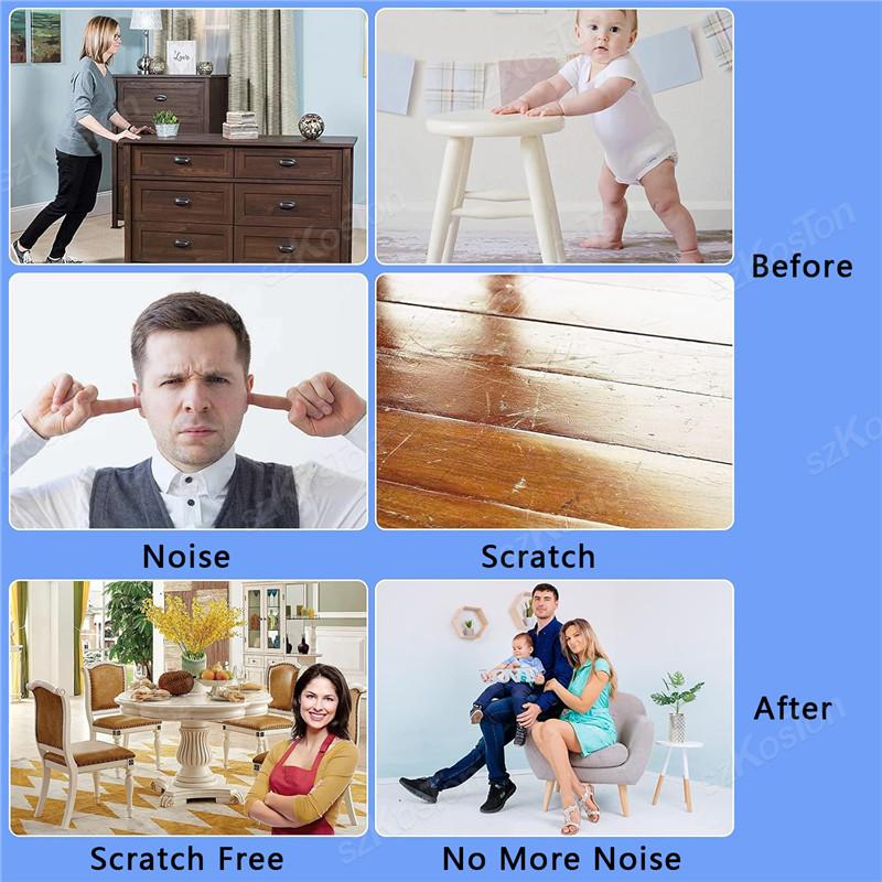 10Pcs Furniture Slider Pads Furniture Glides with Screws Sliding Block Table Chair Leg Mat Floor Protector for Carpet Hardwood