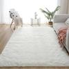 White Silk Wool Rug Pad Bedroom Living Room Children's Room Home Decor Soft and Fluffy Machine Washable Anti-slip