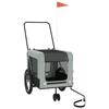 VidaXL Remorque de Vélo pour Animaux de Compagnie, Chariot à Vélo pour Chien avec Roues, Poussette de Animaux de Compagnie, 93937
