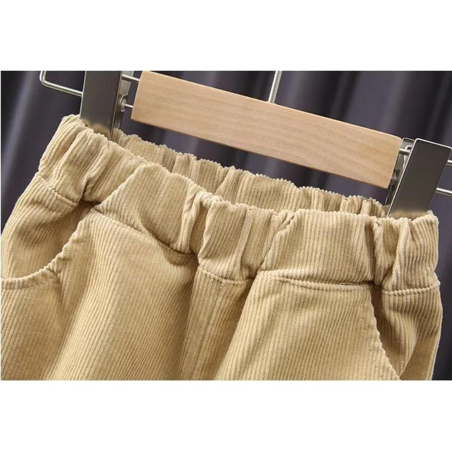 Boys Casual Spring Autumn Set Letter Printing Handsome Baby Loose Thin Corduroy Long Sleeve 2pcs Set Outfits