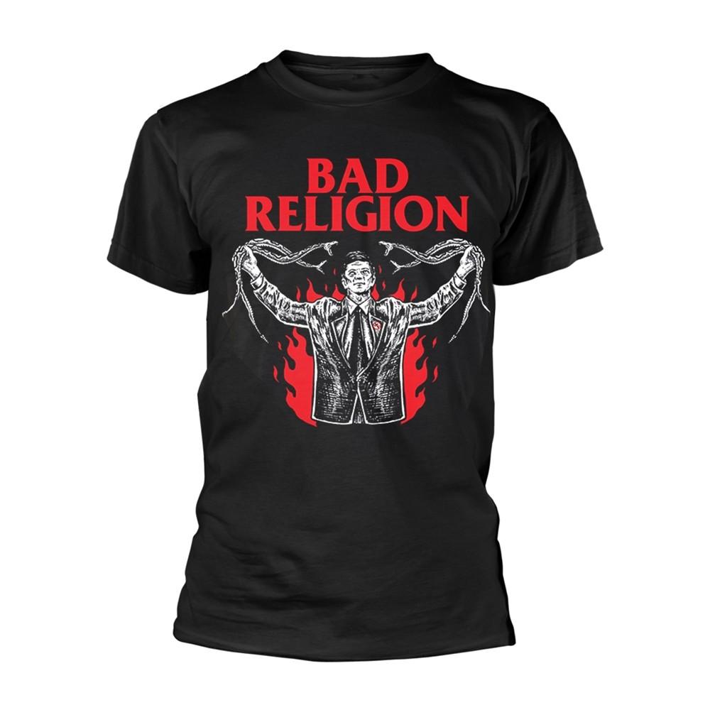 BAD RELIGION - SNAKE PREACHER BLACK T-Shirt Medium M