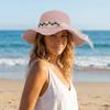 Boho Weave Hat Wide Brim Women's Sun Hat Casual Bow Straw Hat  Beach