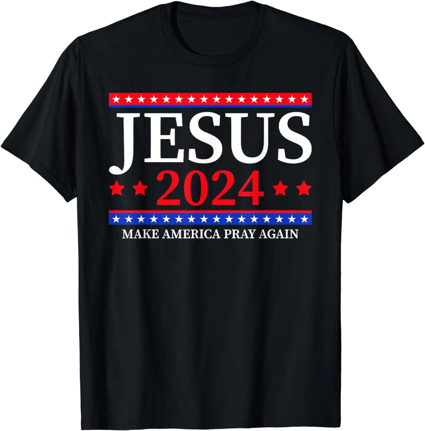 Men s and Women s T-shirts NEW LIMITED Jesus 2024 Make America Pray Again Christian T-Shirt S-3XL M