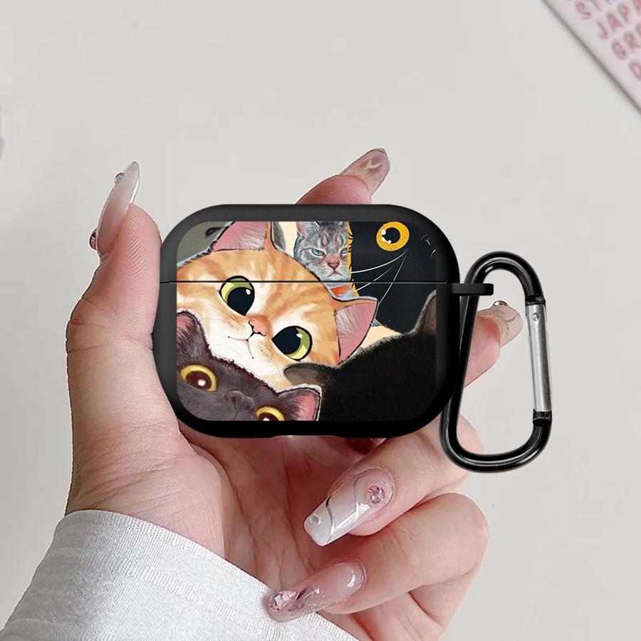 Expressive Cat Cute Earphone Cases Cover Case For Airpods 1 3 Pro3 Pro 4 Pro2 2