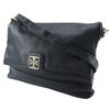 Tory Burch Logo Umhängetasche 2-Wege Clutch schwarz Kalbsleder Damen Gebraucht