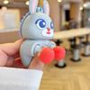 Keychain Pendant Cartoon Bear Panda Shape Stress Relief Fidget Pendant with Bead Chain Lanyard Keys Bags Decompression Toy