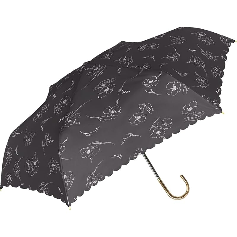 

Nakatani Natural Basic Folded umbrella for rain or shine UV Lyrica charcoal gray [924-055] Hand open Rib size: 55cm Black coating processing Wind