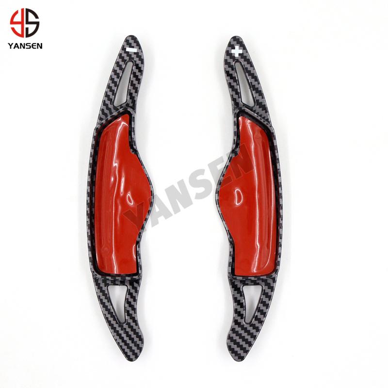 New Carbon Fiber Pattern Steering Wheel Shift Paddle Shifter Extension For Hyundai Elantra Sonata Tucson Genesis G70 Accessories