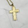 Mens Jewellery Cross Necklace Locket Gothic Accessories Halloween Gold Color Punk Cuban Link Chain Jesus Christ Gift Easter